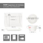 6er Set IVORY Suppentassen mit Untertassen aus Porzellan_Bild_7
