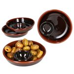 4er Set JUEGO Ton-Tapas Schale Ø 14cm dunkelbraun - 240733.3_Bild_1