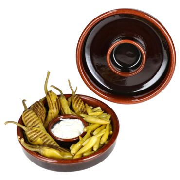 2er Set JUEGO Ton-Tapas Schale Ø 17cm dunkelbraun - 240733.4_Bild_1