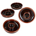 4er Set JUEGO Ton-Tapas Schale Ø 17cm dunkelbraun - 240733.4_Bild_2