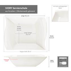 06-162587-MamboCat-Ivory-Servierschale-26cm-Bemassung.jpg 2er Set Servierschale IVORY 1 Liter aus Porzellan - 2x 162587_Bild_6