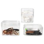 4tlg Set ELINA Utensilienboxen klein & groß transparent – 2x 20523 & 2x 20522_Bild_1