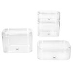 4tlg Set ELINA Utensilienboxen klein & groß transparent – 2x 20523 & 2x 20522_Bild_2