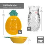 5tlg Party-Set PINA 4x Colada Gläser & 1x Schale mit Ananas-Relief – 4x 992427 & 1x PIYG3022_Bild_7