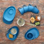 6er Set MOKKA Espressotassen mit Untertassen blau matt aus Porzellan – TT10676_Bild_2