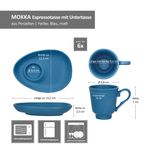6er Set MOKKA Espressotassen mit Untertassen blau matt aus Porzellan – TT10676_Bild_7