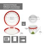 6er Set Weihnachtstraum Kaffeetasse mit Untertasse aus Porzellan_Bild_6