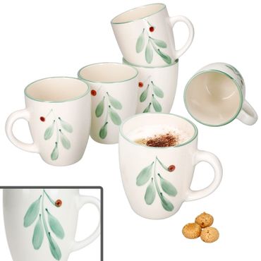 6er Set Holly Kaffeebecher Steingut für 6 Personen - 23105864_Bild_1