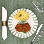 6er Set Wald grün Speiseteller Steingut für 6 Personen - 23105876_Bild_5