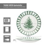 6er Set Wald grün Speiseteller Steingut für 6 Personen - 23105876_Bild_6