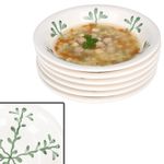 6er Set Wald grün Suppenteller Steingut für 6 Personen - 23105888_Bild_1