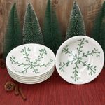 6er Set Wald grün Suppenteller Steingut für 6 Personen - 23105888_Bild_3