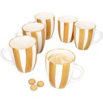 6er Set Wald ocker Kaffeebecher Steingut für 6 Personen - 23105934_Bild_1