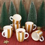 6er Set Wald ocker Kaffeebecher Steingut für 6 Personen - 23105934_Bild_3