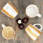 6er Set Wald ocker Kaffeebecher Steingut für 6 Personen - 23105934_Bild_5