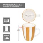 6er Set Wald ocker Kaffeebecher Steingut für 6 Personen - 23105934_Bild_6