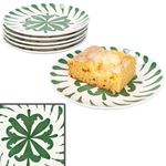 6er Set Wald grün Kuchenteller Steingut für 6 Personen - 23105882_Bild_1
