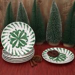 6er Set Wald grün Kuchenteller Steingut für 6 Personen - 23105882_Bild_3
