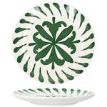 6er Set Wald grün Kuchenteller Steingut für 6 Personen - 23105882_Bild_4