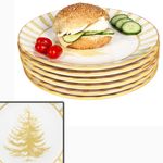 6er Set Wald ocker Speiseteller Steingut für 6 Personen - 23105912_Bild_2