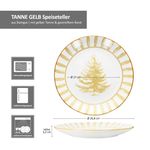 6er Set Wald ocker Speiseteller Steingut für 6 Personen - 23105912_Bild_6