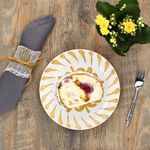 6er Set Wald ocker Kuchenteller Steingut für 6 Personen - 23105918_Bild_3