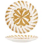 6er Set Wald ocker Kuchenteller Steingut für 6 Personen - 23105918_Bild_4