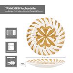 6er Set Wald ocker Kuchenteller Steingut für 6 Personen - 23105918_Bild_6