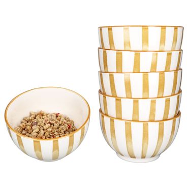 6er Set Wald ocker Müslischale Steingut für 6 Personen - 23105928_Bild_1