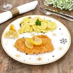 6er Set Stars schwarz-gold Speiseteller Steingut für 6 Personen - 23108231_Bild_5