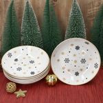 6er Set Stars schwarz-gold Suppenteller Steingut für 6 Personen - 23108248_Bild_3