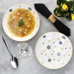 6er Set Stars schwarz-gold Suppenteller Steingut für 6 Personen - 23108248_Bild_5