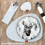 12tlg ALOIS Tisch-Set hellgrau aus Filz für 4 Personen - 641-120_Bild_6