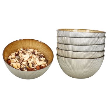 6er Set Kairo Gold Müslischale aus Glas für 6 Personen - 23108323_Bild_1