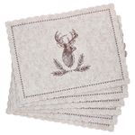 6er Set Tischset Alois mit Hirsch beige aus Filz - 23099364_Bild_1