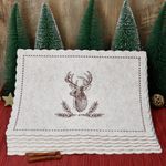 6er Set Tischset Alois mit Hirsch beige aus Filz - 23099364_Bild_2
