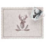 6er Set Tischset Alois mit Hirsch beige aus Filz - 23099364_Bild_3