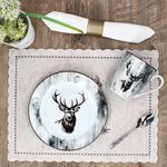 6er Set Tischset Alois mit Hirsch beige aus Filz - 23099364_Bild_5