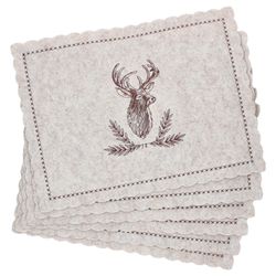 01-23099364-HIT-Alois-Hirsch-Tischset-Filz-beige-6er-Set.jpg 6er Set Tischset Alois mit Hirsch beige aus Filz - 23099364_Bild_1