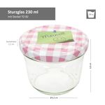 40er Set Sturzglas 230 ml To 82 MEINS rosa kariert Deckel incl. Diamant Rezeptheft_Bild_2