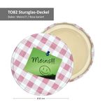 40er Set Sturzglas 230 ml To 82 MEINS rosa kariert Deckel incl. Diamant Rezeptheft_Bild_3