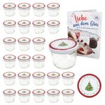25er Set Sturzglas 230 ml To 82 Weihnachtstraum Deckel incl. Rezeptheft_Bild_2