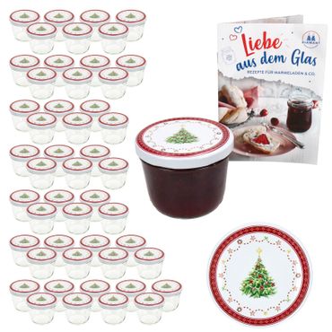 50er Set Sturzglas 230 ml To 82 Weihnachtstraum Deckel incl. Rezeptheft_Bild_1