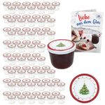 100er Set Sturzglas 230 ml To 82 Weihnachtstraum Deckel incl. Rezeptheft_Bild_1