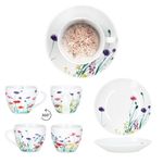 6er Set MARIE Kaffeetasse mit Untertasse Porzellan für 6 Personen_Bild_4