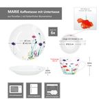 6er Set MARIE Kaffeetasse mit Untertasse Porzellan für 6 Personen_Bild_7