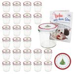 25er Set Sturzglas 350 ml To 82 Weihnachtstraum Deckel incl. Rezeptheft_Bild_2