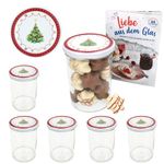 6er Set Sturzglas 435 ml To 82 Weihnachtstraum Deckel incl. Rezeptheft_Bild_1