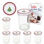 6er Set Sturzglas 435 ml To 82 Weihnachtstraum Deckel incl. Rezeptheft_Bild_2