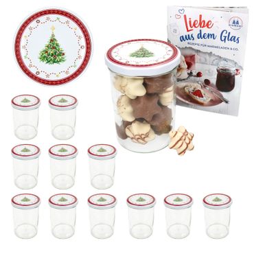 12er Set Sturzglas 435 ml To 82 Weihnachtstraum Deckel incl. Rezeptheft_Bild_1